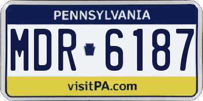 PA license plate MDR6187