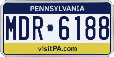 PA license plate MDR6188