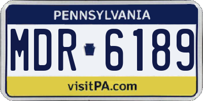 PA license plate MDR6189
