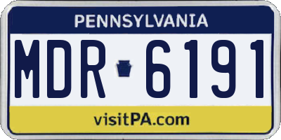 PA license plate MDR6191