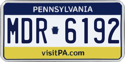PA license plate MDR6192