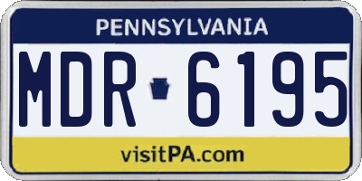 PA license plate MDR6195
