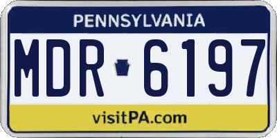 PA license plate MDR6197