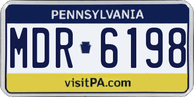 PA license plate MDR6198