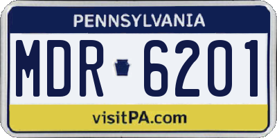 PA license plate MDR6201