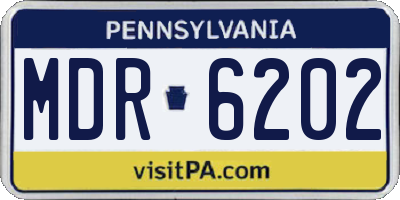 PA license plate MDR6202