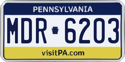 PA license plate MDR6203