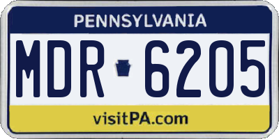 PA license plate MDR6205