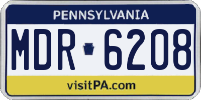 PA license plate MDR6208