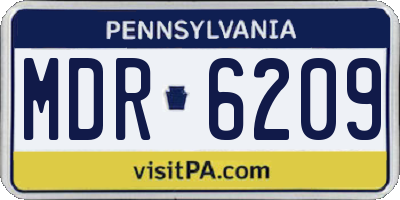 PA license plate MDR6209