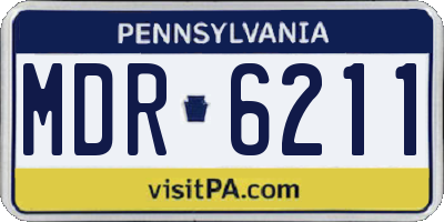 PA license plate MDR6211