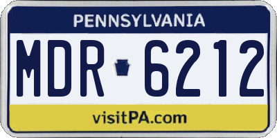 PA license plate MDR6212