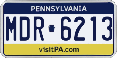 PA license plate MDR6213