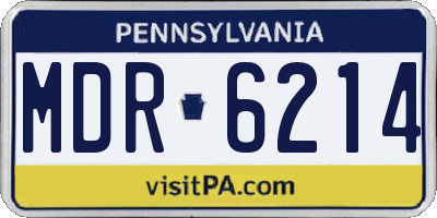 PA license plate MDR6214
