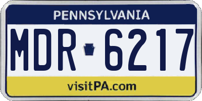 PA license plate MDR6217