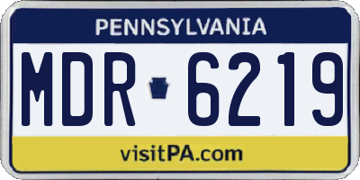 PA license plate MDR6219