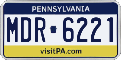 PA license plate MDR6221