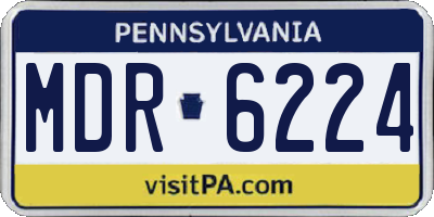 PA license plate MDR6224