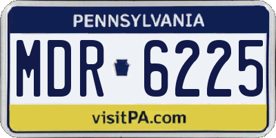 PA license plate MDR6225