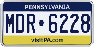PA license plate MDR6228