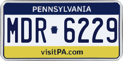 PA license plate MDR6229