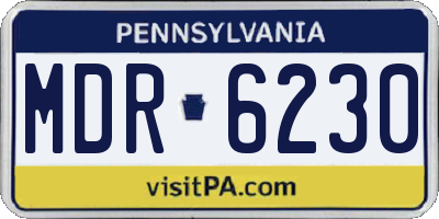PA license plate MDR6230