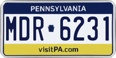 PA license plate MDR6231