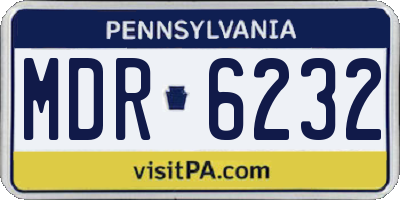 PA license plate MDR6232