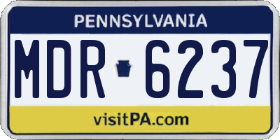 PA license plate MDR6237