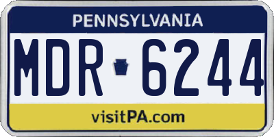 PA license plate MDR6244