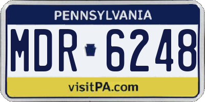 PA license plate MDR6248