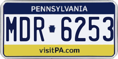 PA license plate MDR6253