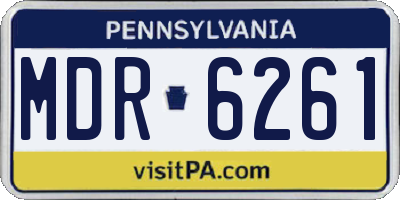PA license plate MDR6261