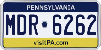 PA license plate MDR6262