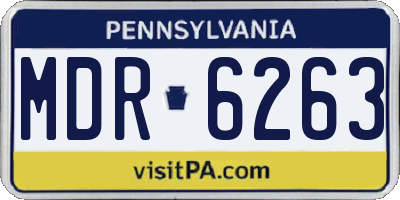 PA license plate MDR6263