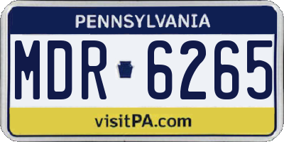 PA license plate MDR6265