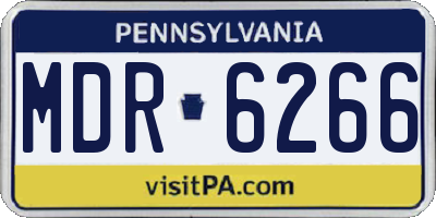PA license plate MDR6266