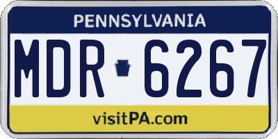 PA license plate MDR6267