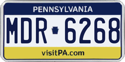 PA license plate MDR6268