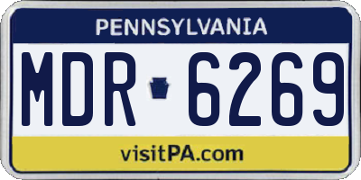 PA license plate MDR6269