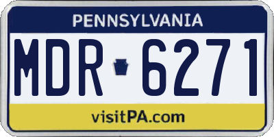 PA license plate MDR6271