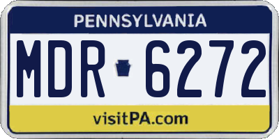 PA license plate MDR6272