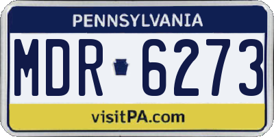 PA license plate MDR6273