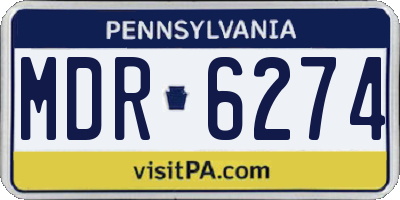 PA license plate MDR6274