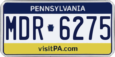 PA license plate MDR6275