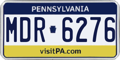 PA license plate MDR6276