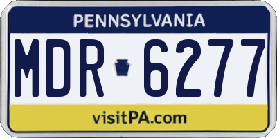 PA license plate MDR6277