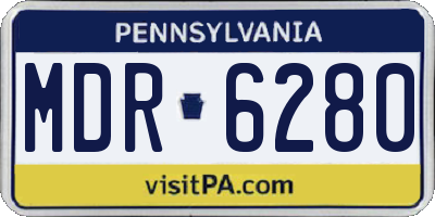 PA license plate MDR6280