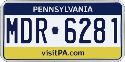 PA license plate MDR6281