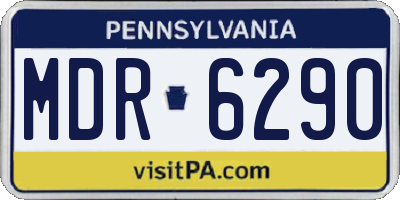 PA license plate MDR6290